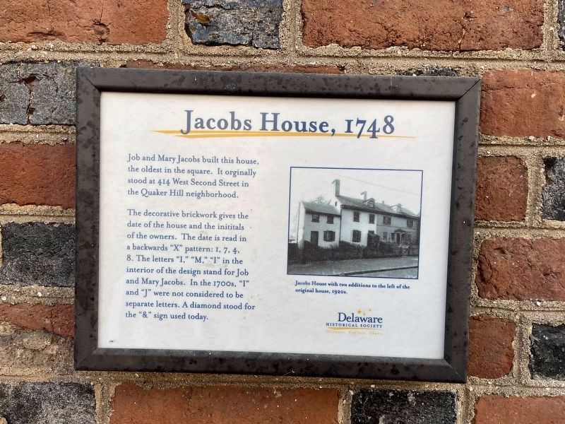 Jacobs House, 1748 Marker image. Click for full size.