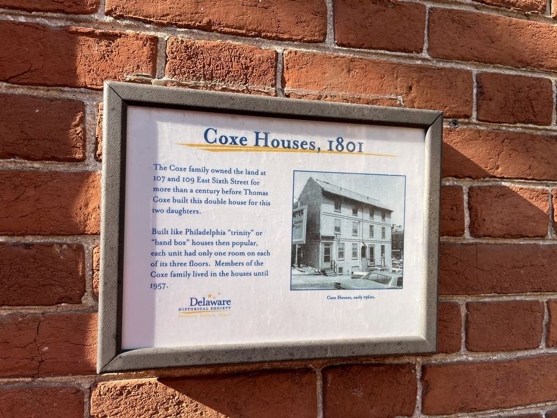Coxe Houses, 1801 Marker image. Click for full size.