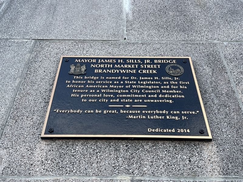 Mayor James H. Sills, Jr. Bridge Marker image. Click for full size.