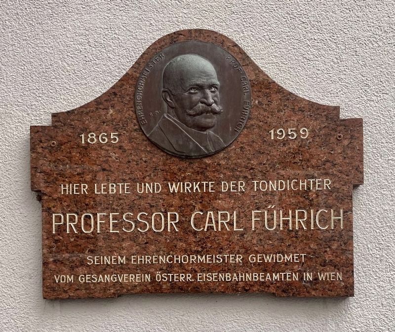 Professor Carl Fhrich (1865 - 1959) Marker image. Click for full size.