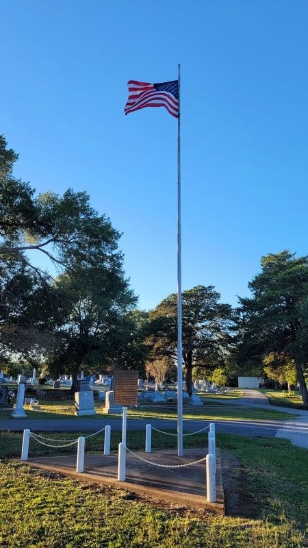 The Masonic Cemetery, Flagpole and Marker image. Click for full size.