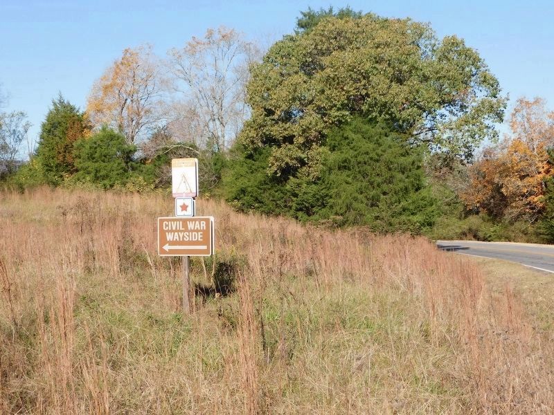 Sign Noting the Entrance to the Marker Location image. Click for full size.