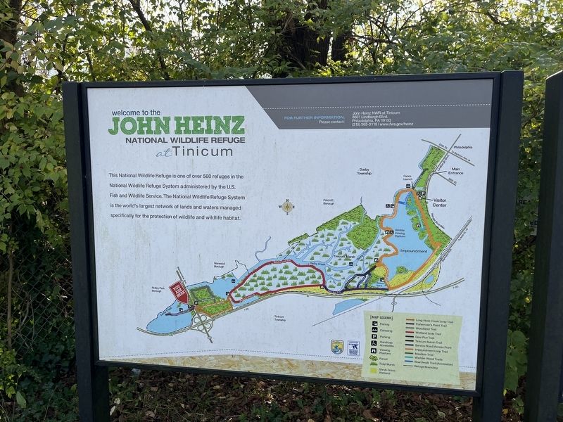 Welcome to the John Heinz National Wildlife Refuge at Tinicum, adjacent to the marker image. Click for full size.