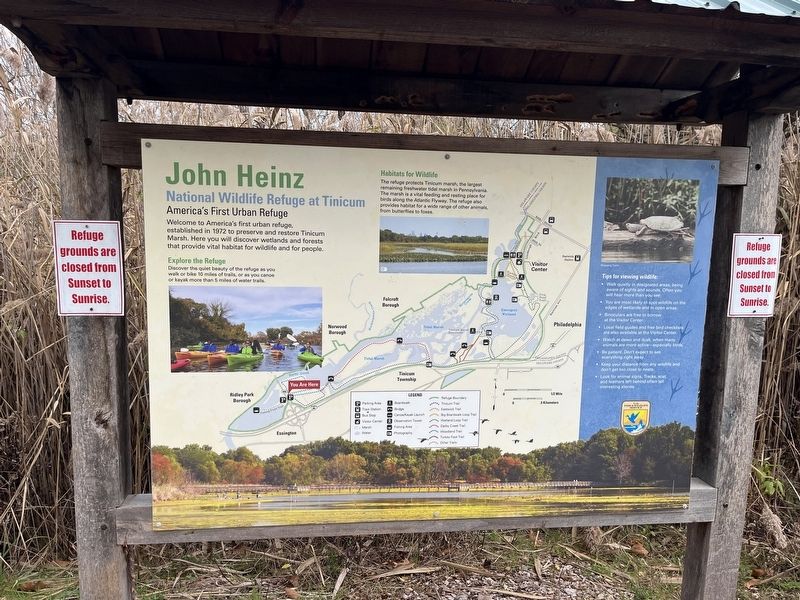 John Heinz National Wildlife Refuge at Tinicum Marker image. Click for full size.