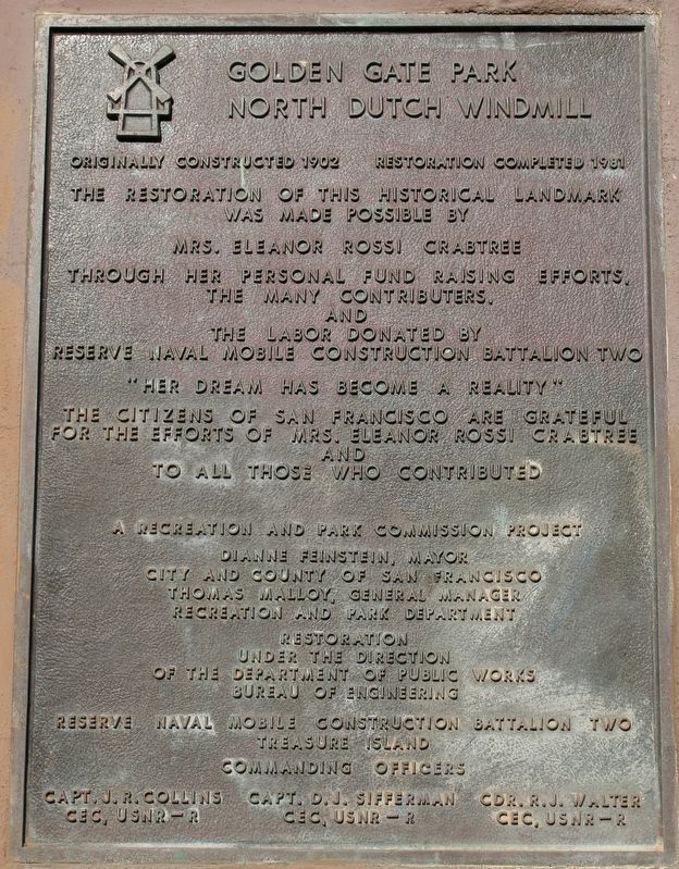 North Dutch Windmill Marker image. Click for full size.