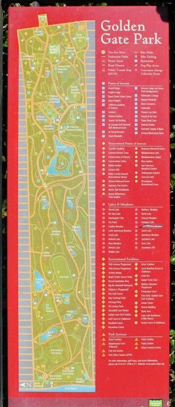 Golden Gate Park Map at the Windmill image. Click for full size.