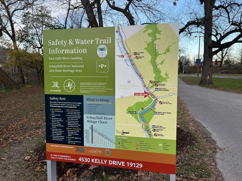 Welcome to East Falls River Landing Marker [Reverse] image. Click for full size.