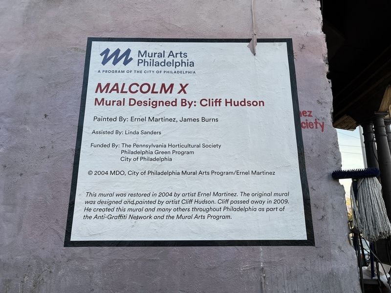 <i>Malcolm X</i> Marker image. Click for full size.