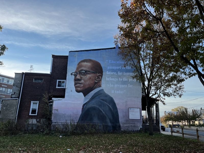 <i>Malcolm X</i> Mural image. Click for full size.
