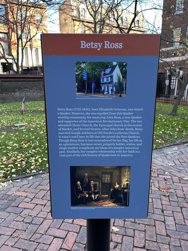 Betsy Ross side of the marker image. Click for full size.