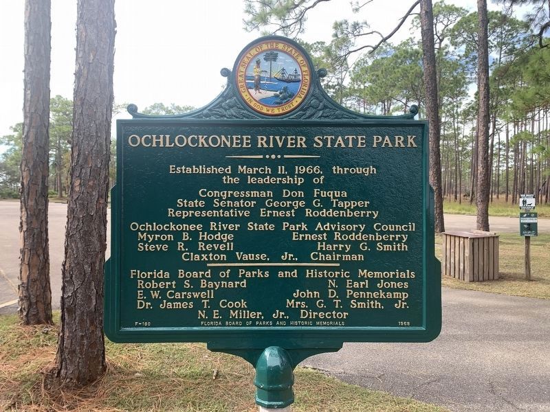Ochlockonee River State Park Marker Side 2 image. Click for full size.