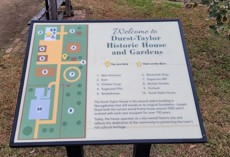 Welcome to Durst-Taylor Historic House and Gardens Marker image. Click for full size.