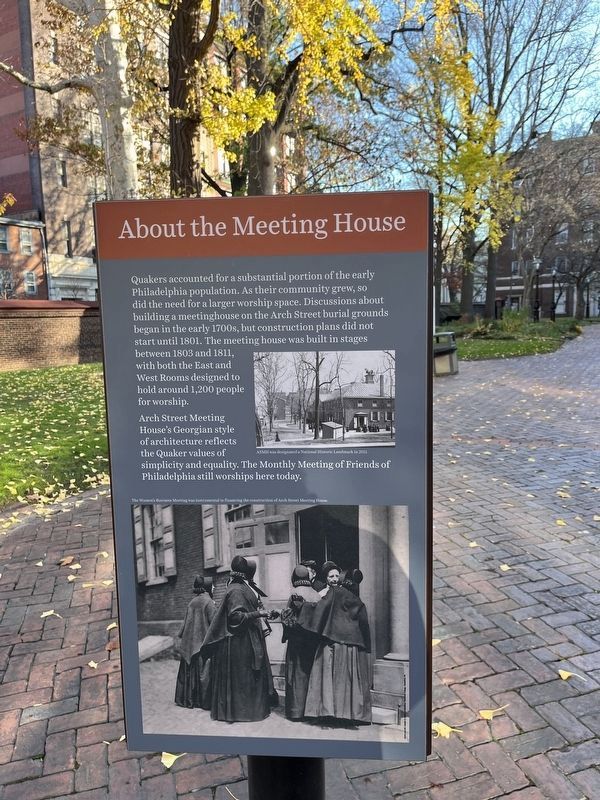 About the Meeting House side of the marker image. Click for full size.
