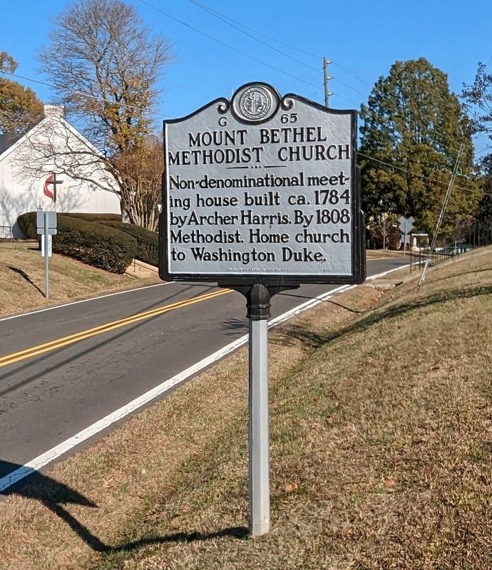Mount Bethel Methodist Church Marker image. Click for full size.
