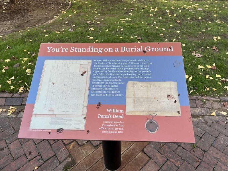 You're Standing on a Burial Ground Marker image. Click for full size.