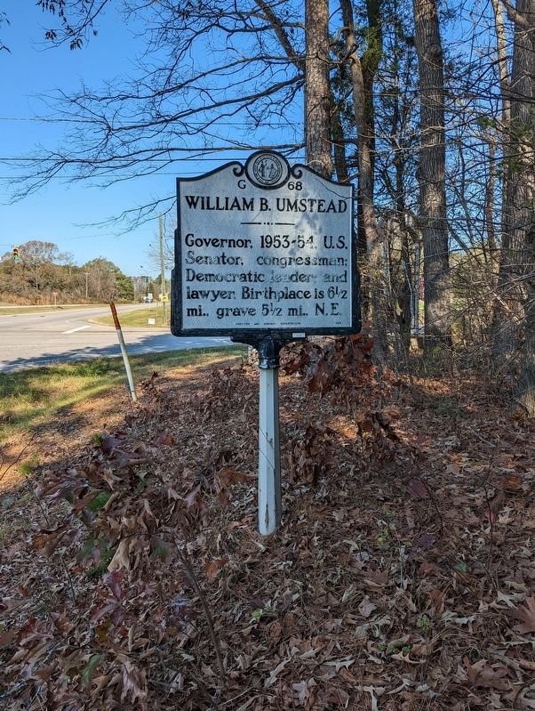 William B. Umstead Marker. Click for full size. William B. Umstead Marker image. Click for full size.