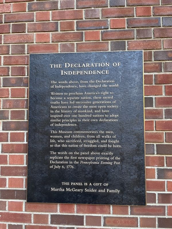 The Declaration of Independence Marker image. Click for full size.