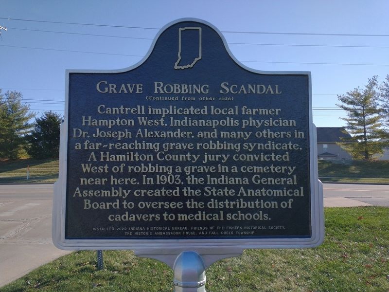 Grave Robbing Scandal Marker (Back). Click for full size. Grave Robbing Scandal Marker (Back) image. Click for full size.