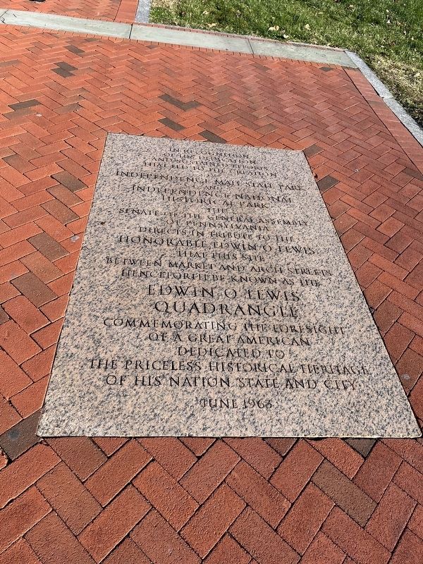 Edwin O. Lewis Quadrangle Marker image. Click for full size.