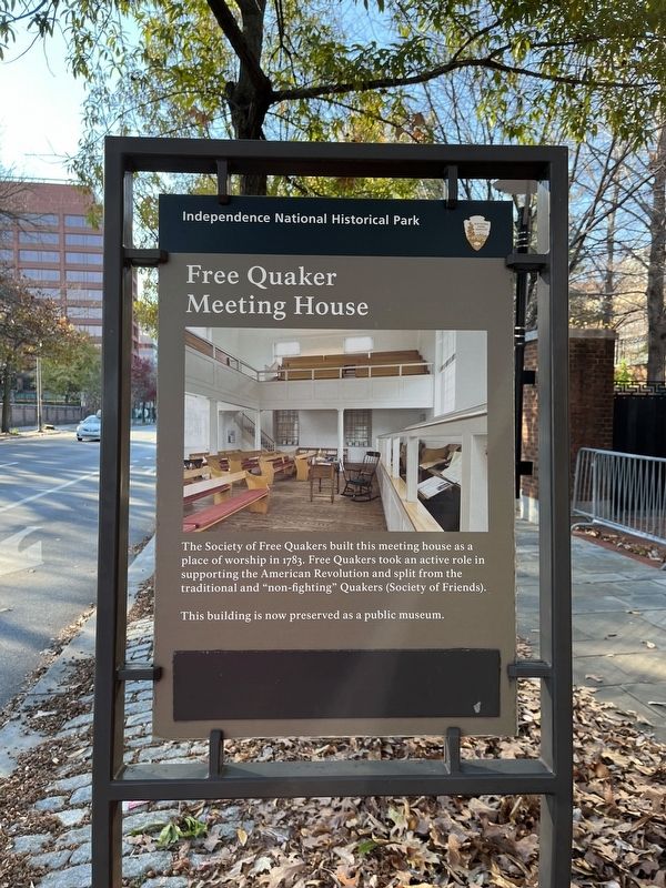 Free Quaker Meeting House Marker image. Click for full size.