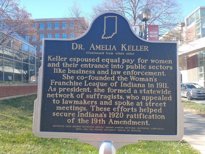 Dr. Amelia Keller Marker (Back) image. Click for full size.