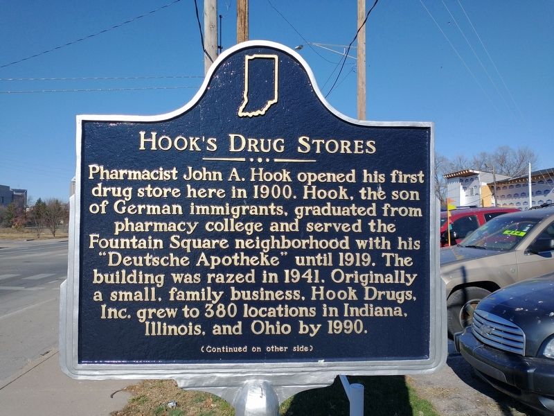 Hook's Drug Stores Marker (Front) image. Click for full size.
