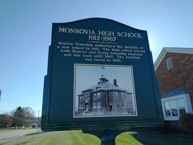 Monrovia High School Marker (Back) image. Click for full size.