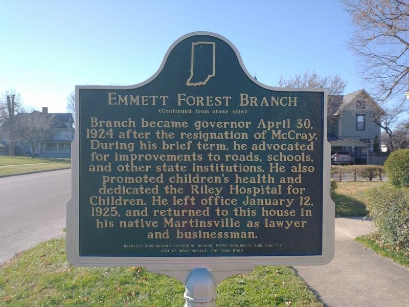 Emmett Forest Branch Marker (Back) image. Click for full size.