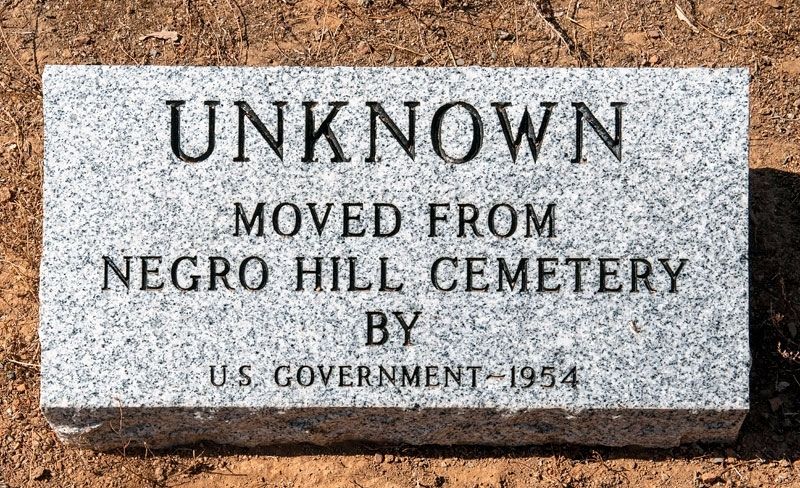 Negro Hill Grave Marker image. Click for full size.