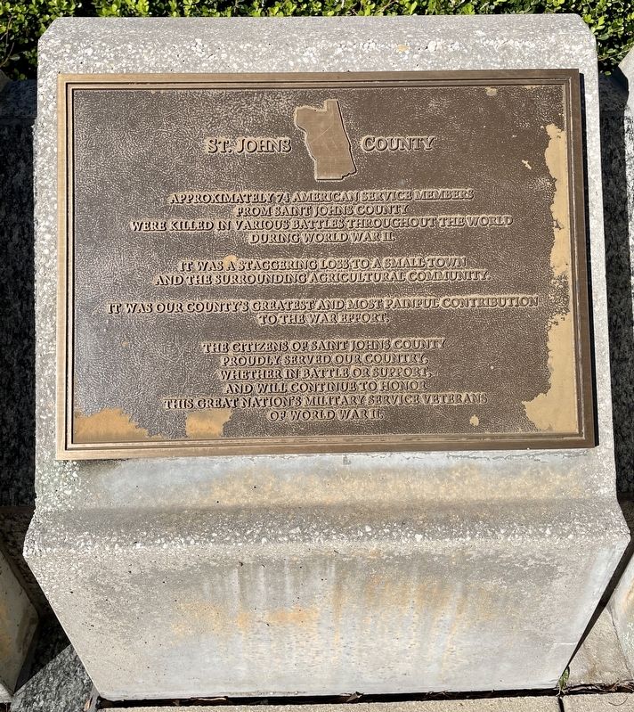 St. Johns County Marker image. Click for full size.