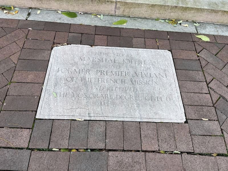 Marshal Jofere and Former Premier Viviani Marker. Click for full size. Marshal Jofere and Former Premier Viviani Marker image. Click for full size.