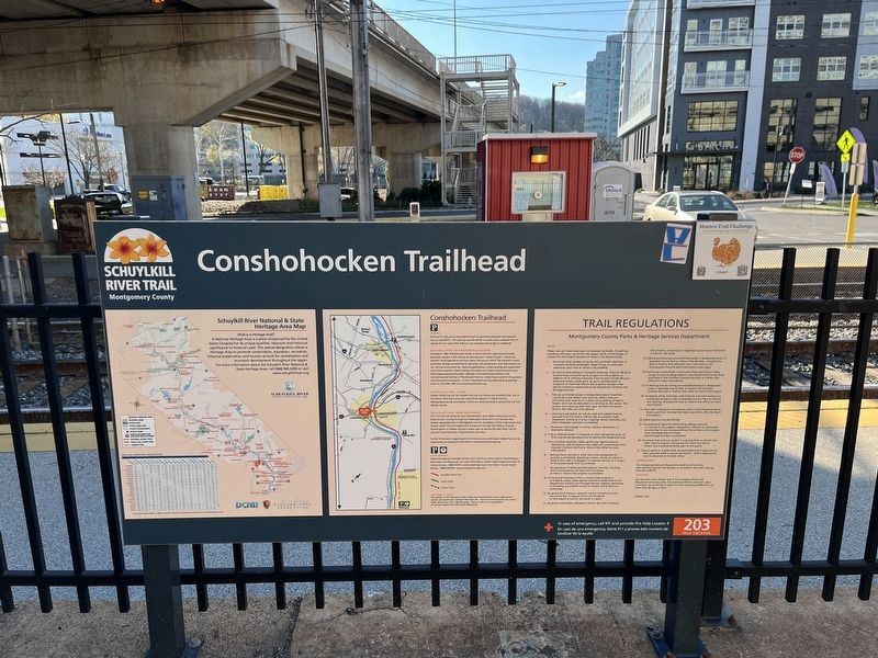 Conshohocken Trailhead Marker image. Click for full size.