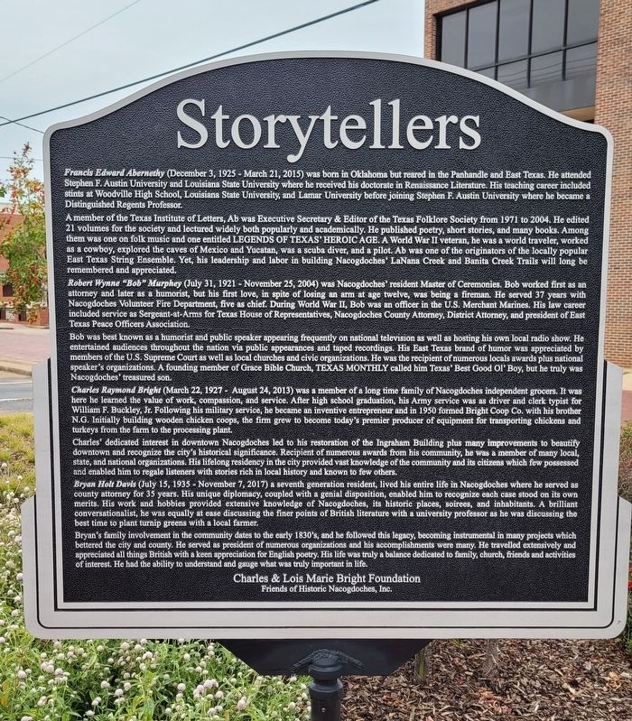 2nd Plaque - Storytellers image. Click for full size.