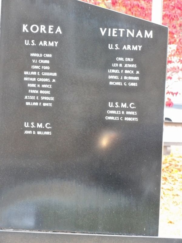 Cocke County War Memorial (Korea and Vietnam) image. Click for full size.