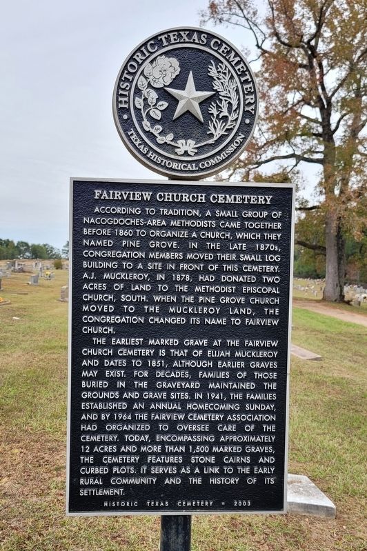 Fairview Church Cemetery Marker image. Click for full size.