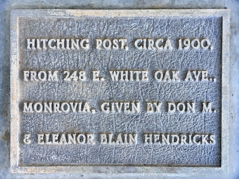 Hitching Post Marker image. Click for full size.