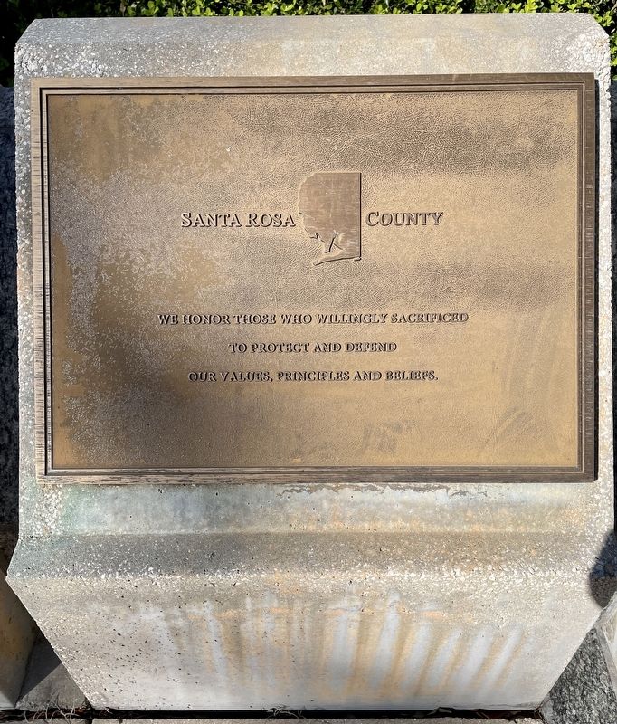 Santa Rosa County Marker. Click for full size. Santa Rosa County Marker image. Click for full size.