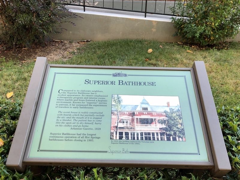 Superior Bathhouse Marker. Click for full size. Superior Bathhouse Marker image. Click for full size.