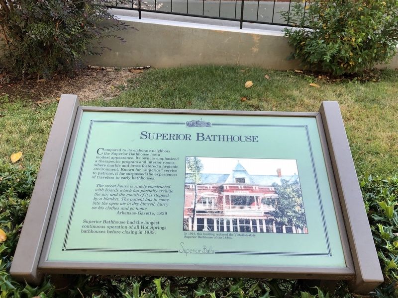 Superior Bathhouse Marker image. Click for full size.
