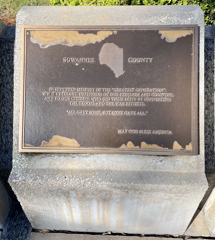 Suwannee County Marker. Click for full size. Suwannee County Marker image. Click for full size.