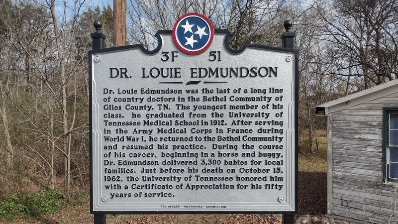 Dr. Louie Edmundson Marker image. Click for full size.