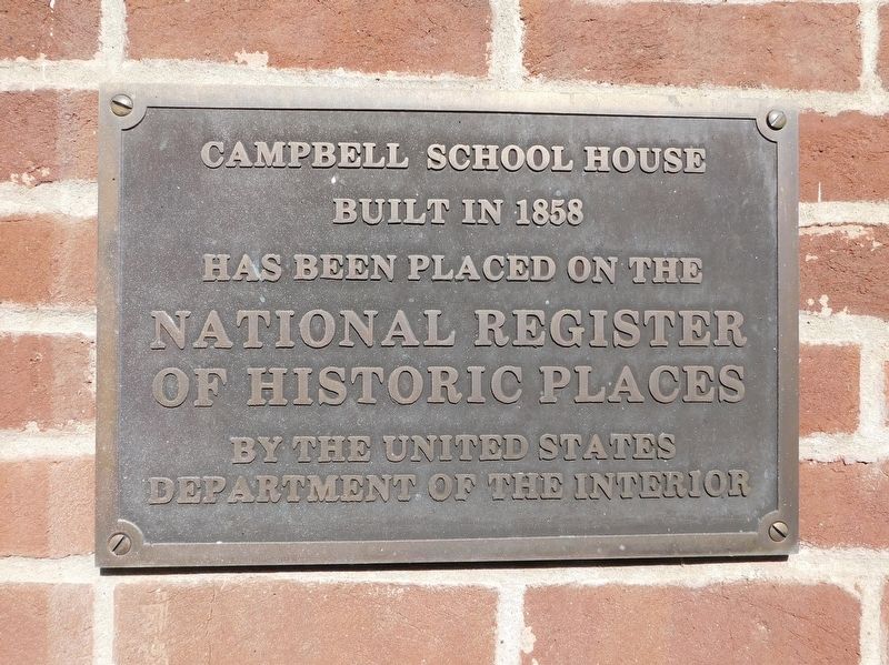 Campbell School House Marker image. Click for full size.