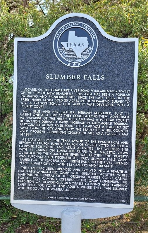 Slumber Falls Marker image. Click for full size.