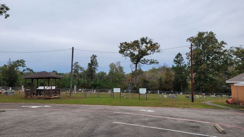 The view of the Harmony Cemetery and Marker from the church parking lot image. Click for full size.