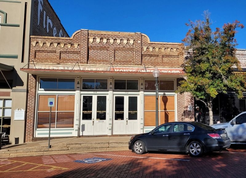 The First National Bank building and Marker. Click for full size. The First National Bank building and Marker image. Click for full size.