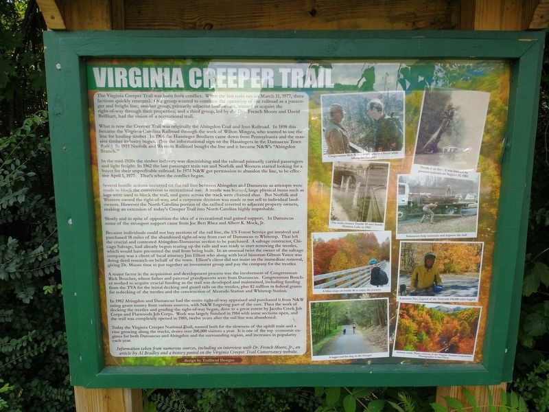 Virginia Creeper Trail Marker image. Click for full size.