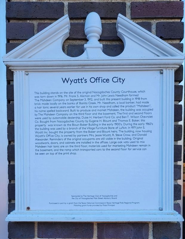 Wyatt's Office City Marker image. Click for full size.