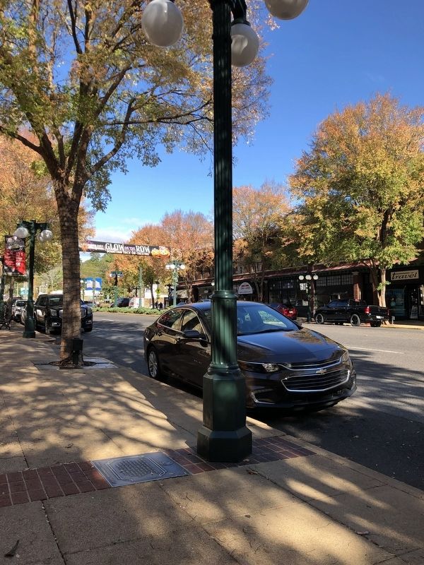 Hot Springs' First White Settler Marker. Click for full size. Hot Springs' First White Settler Marker image. Click for full size.
