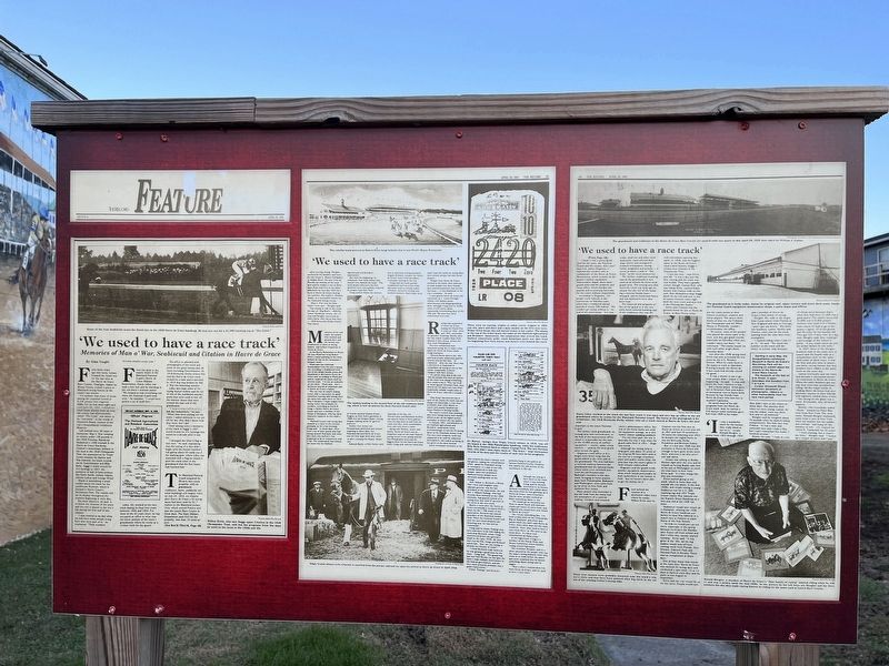 'We used to have a race track' Marker image. Click for full size.