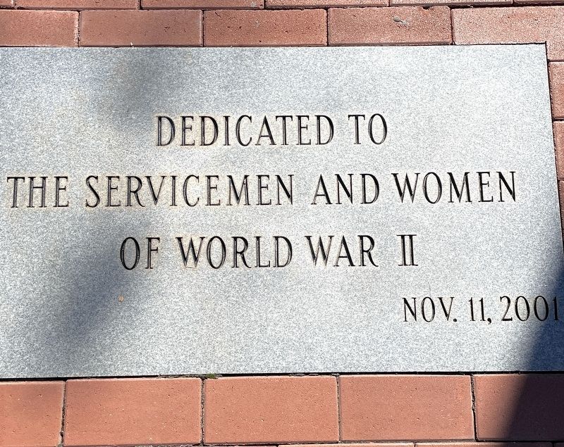 Leon County World War II Memorial Marker. Click for full size. Leon County World War II Memorial Marker image. Click for full size.